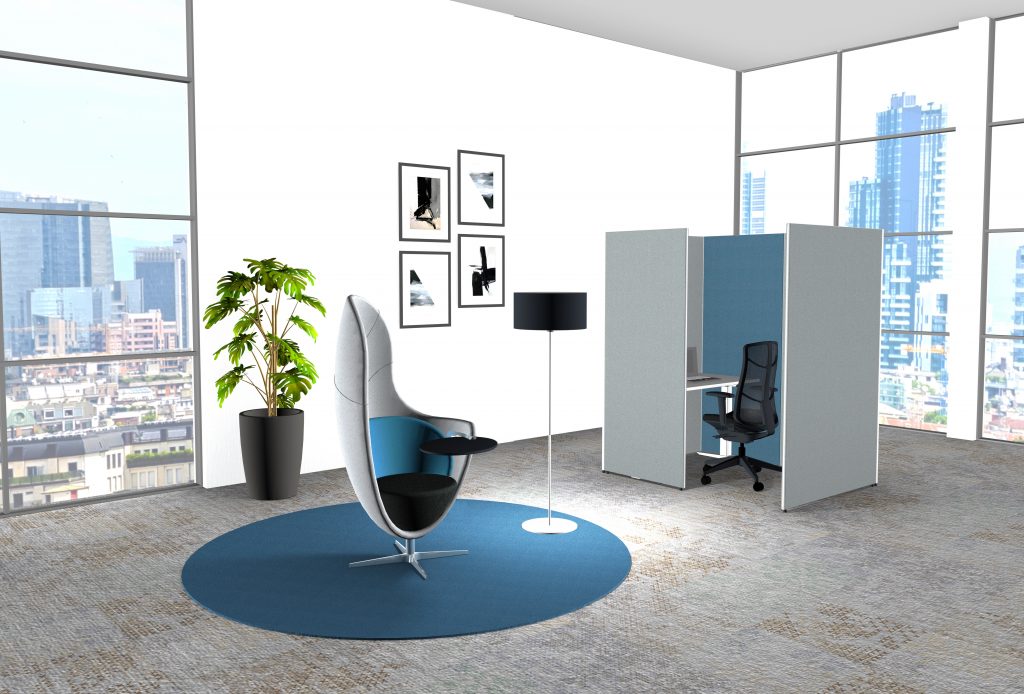 Büroeinrichtung Büro einrichten Büromodule Fokusarbeit Einzelarbeitsplatz space-Y
